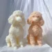 Create Adorable Poodle Puppy Candles at Home with Easy-to-Use Silicone Mold