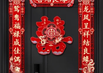 Enhance Your Wedding Door with Elegant Traditional Chinese Couplets Set