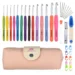 Essential Multicolor Crochet Hook Kit with Stitch Markers for Easy Crafting
